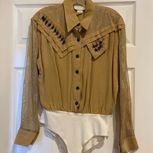 Cache bodysuit long sleeve size L